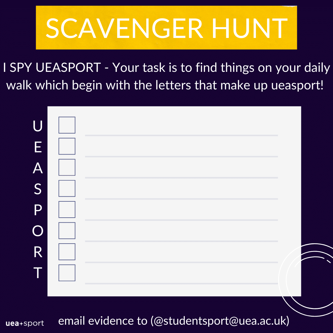 Scavenger Hunts - UEA+Sport